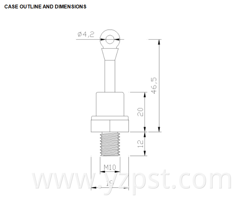 Fast Recovery Diode Stud YZPST-Z20A-ZK20A18